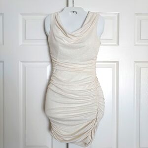 White Sparkly Glittery Mini Dress size Small Party Dress